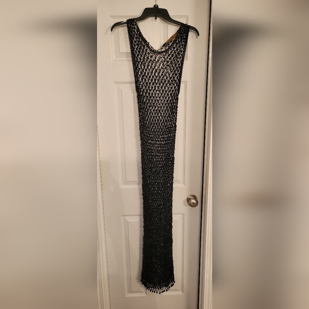 Ashley Stewart Black Sequin Overlay